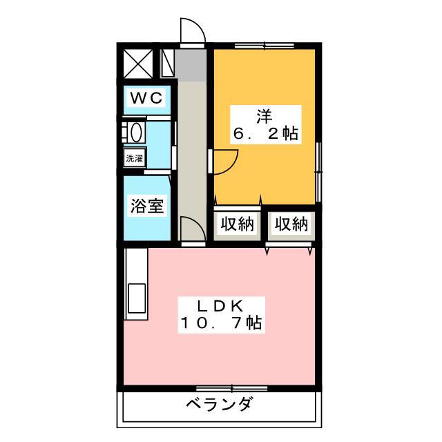 コート津新町(1LDK/9階)の間取り写真