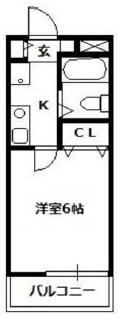 三郷FLATS(1K/3階)の間取り写真