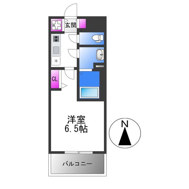 S-RESIDENCE高井田BELETA(1K/11階)の間取り写真