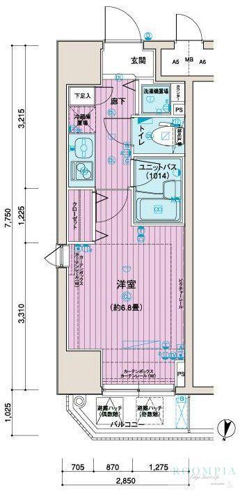 メインステージ中村橋(1K/10階)の間取り写真