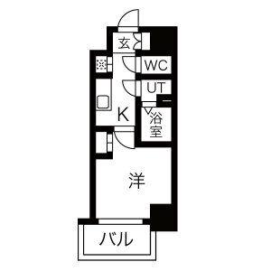 エステート金山(1K/6階)の間取り写真