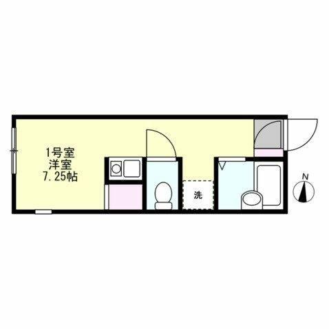 グラン南生田(ワンルーム/2階)の間取り写真