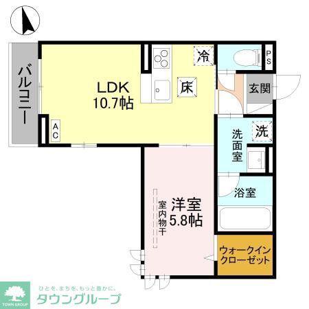 LE LIEN(1LDK/3階)の間取り写真