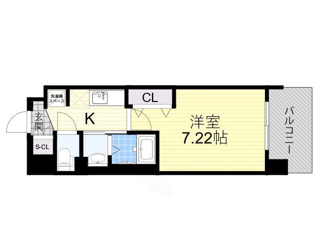 LUXE我孫子2(1K/1階)の間取り写真