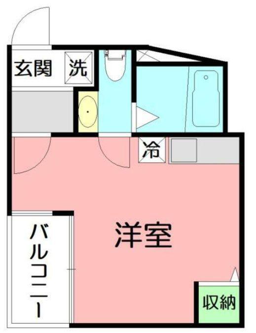 DEN鷹取Ⅱ(ワンルーム/3階)の間取り写真