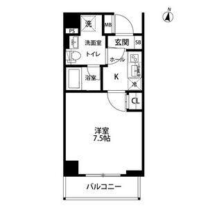 BLANCNOIR KITA-AKABANE(1K/5階)の間取り写真
