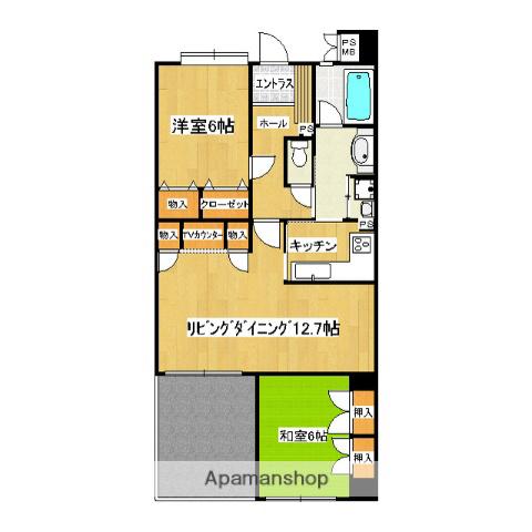 クリスタージュ弐番館(2LDK/1階)の間取り写真