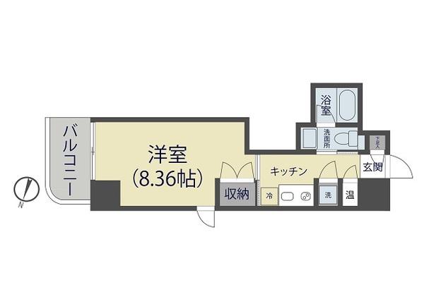 SUGAR CUBE MIYAHARA(1K/5階)の間取り写真