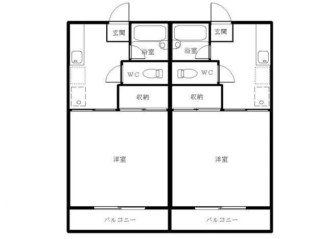 リバーサイドノワ(1K/2階)の間取り写真
