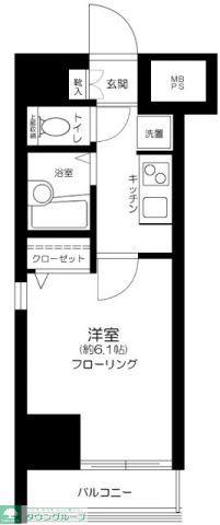 ステージファースト代々木(1K/2階)の間取り写真
