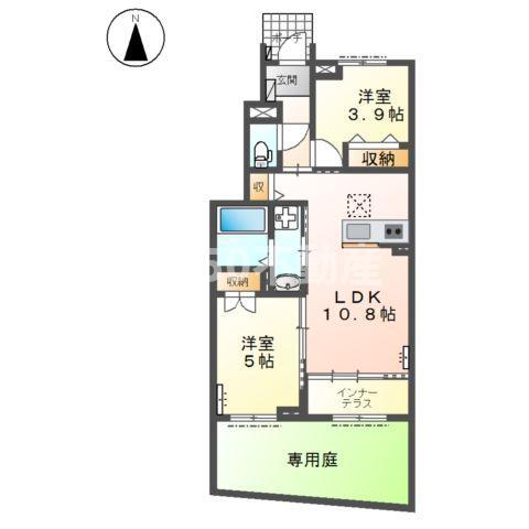 FIORE21(2LDK/1階)の間取り写真