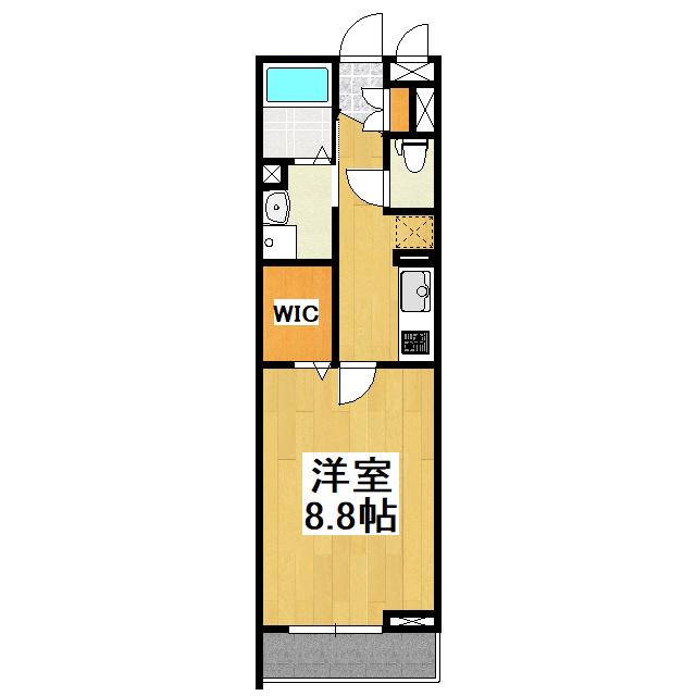 RESILIENCE B(1K/3階)の間取り写真