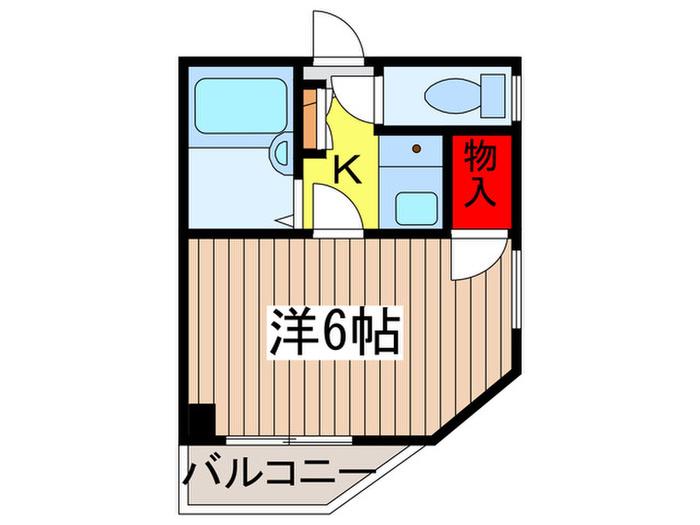 エーデルブルーメオオニ(1K/2階)の間取り写真