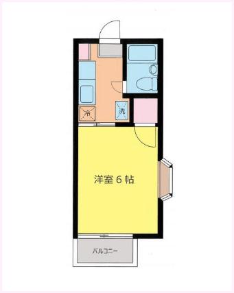 アドバンス(1K/2階)の間取り写真