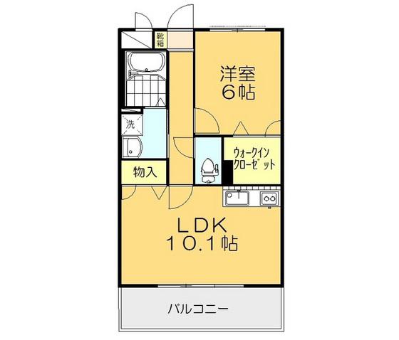 AMBITION(1LDK/1階)の間取り写真