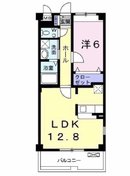サニーキャンプ・東雲Ⅱ(1LDK/3階)の間取り写真