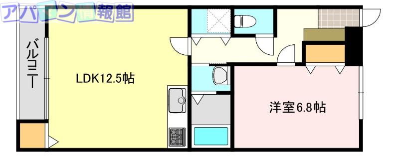 パストラール新和(1LDK/2階)の間取り写真