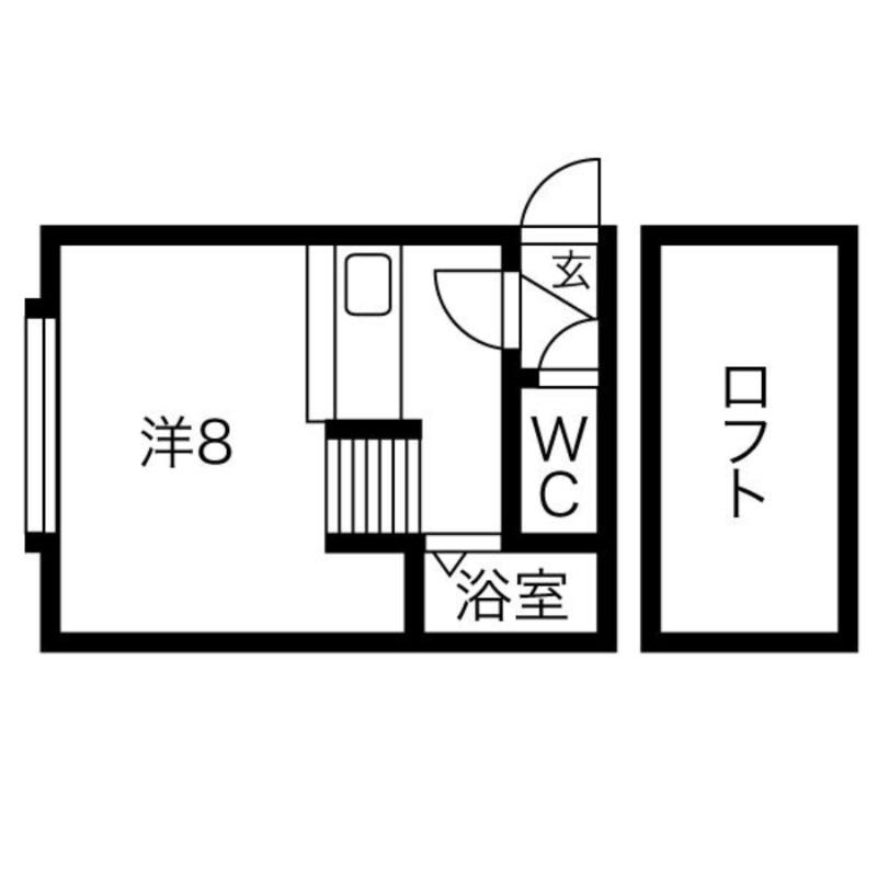ノーステリア(ワンルーム/1階)の間取り写真