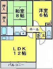 モダニティーハウス(2LDK/1階)の間取り写真