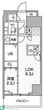 テラス森下(1LDK/4階)の間取り写真