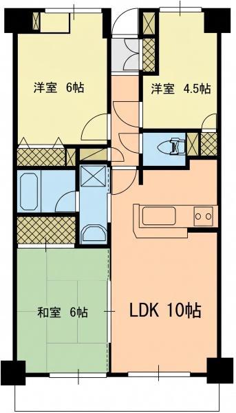 ダイアパレス所沢けやき台(3LDK/3階)の間取り写真