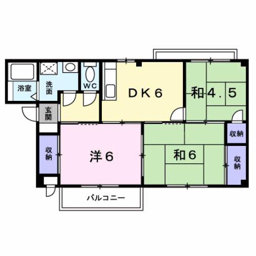 サンヴィレッジ上尾II(3DK/2階)の間取り写真