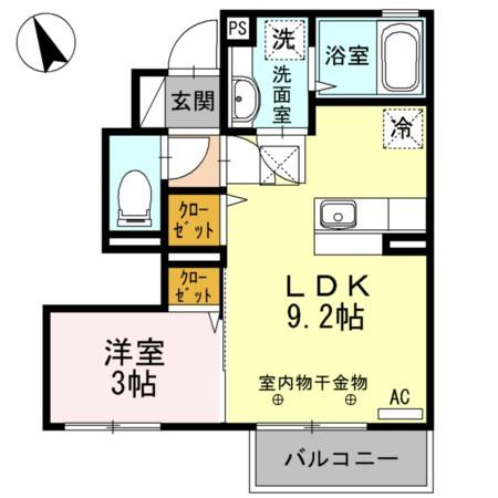 セジュールフェルテ(1LDK/1階)の間取り写真