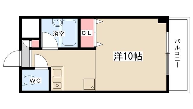 ルミエール北里(ワンルーム/7階)の間取り写真