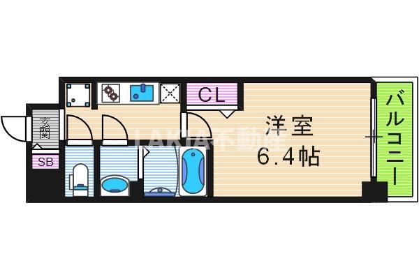 アドバンス大阪ブリス(1K/4階)の間取り写真