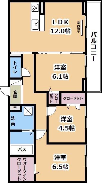 LUMIEREDUSOIRDEUX(3LDK/2階)の間取り写真