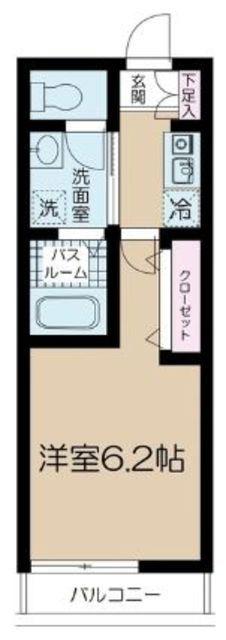 フェリーチェ高円寺C(1K/2階)の間取り写真