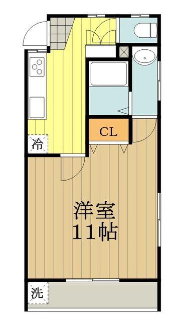 クリスタルハイツIII(1K/3階)の間取り写真