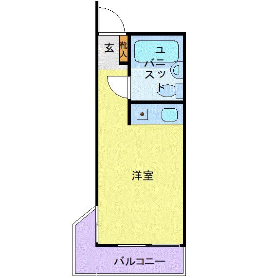 メゾン余丁町(ワンルーム/3階)の間取り写真