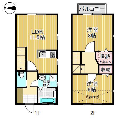 プランドールNAKAJIMA 4号館(2LDK/1階)の間取り写真