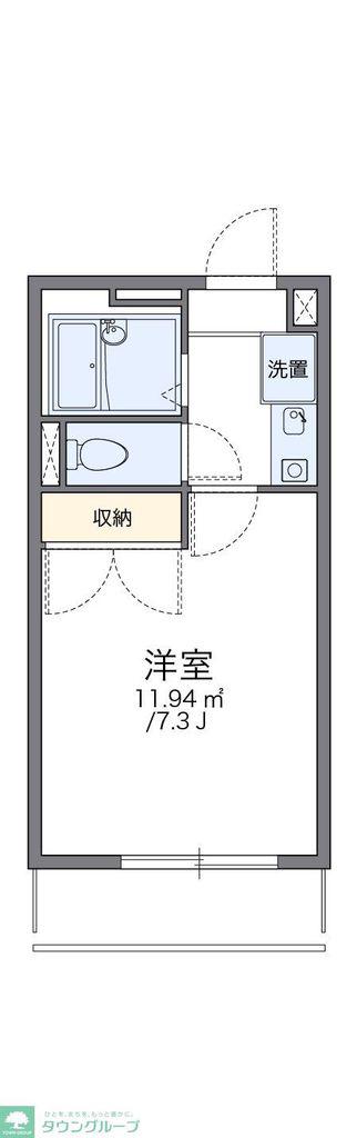 レオパレス葵第1(1K/2階)の間取り写真