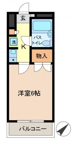 アーバンヒルズ金町(1K/2階)の間取り写真