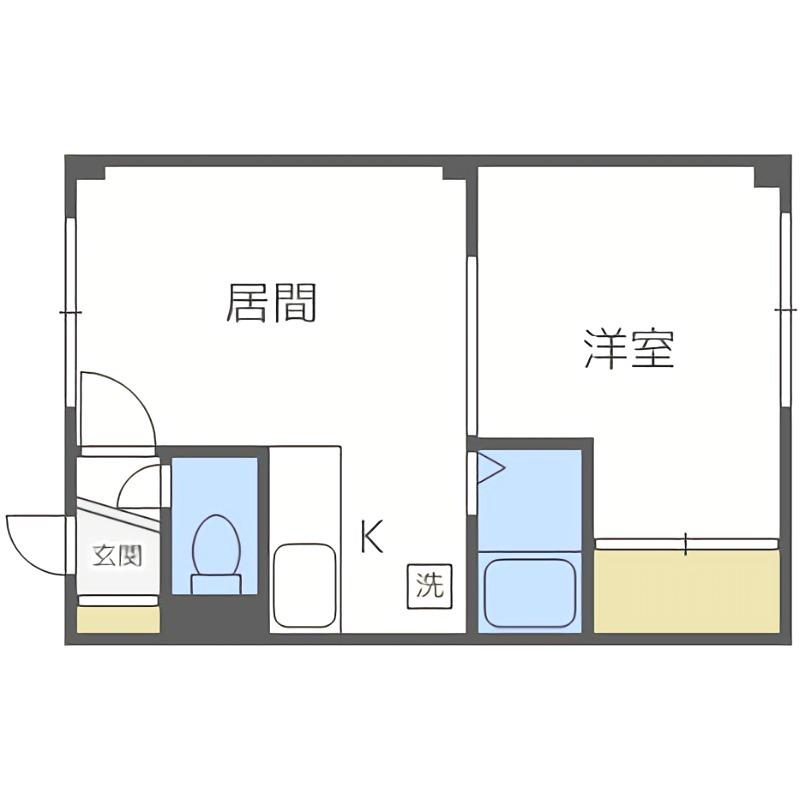 プロムナード17(1LDK/4階)の間取り写真