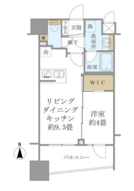 シティインデックス木場(1LDK/7階)の間取り写真