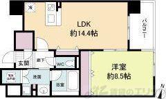 グレンパーク梅田北(1LDK/10階)の間取り写真