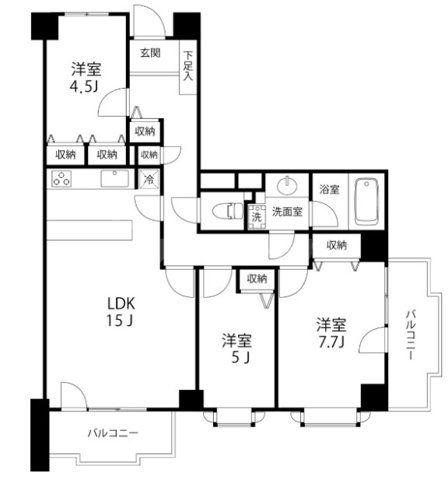 TS GARDEN柏(3LDK/4階)の間取り写真
