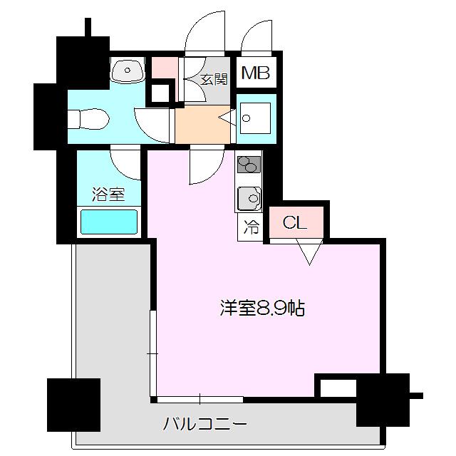 セイワパレス東三国駅前(ワンルーム/6階)の間取り写真