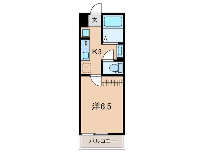 日吉A-V(1K/3階)の間取り写真