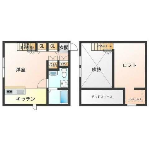 フェリチタ国分寺(ワンルーム/1階)の間取り写真