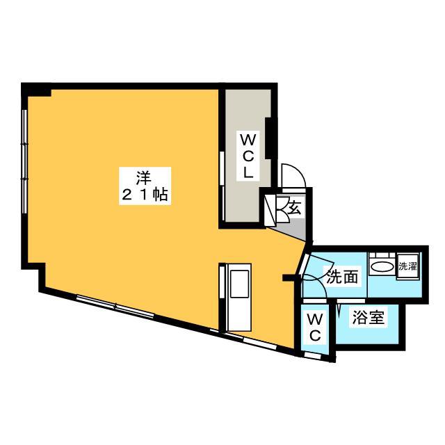 高砂サニーコーポ(ワンルーム/3階)の間取り写真