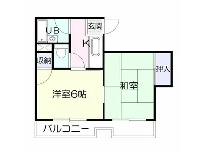 シャルルコーポ(2K/4階)の間取り写真