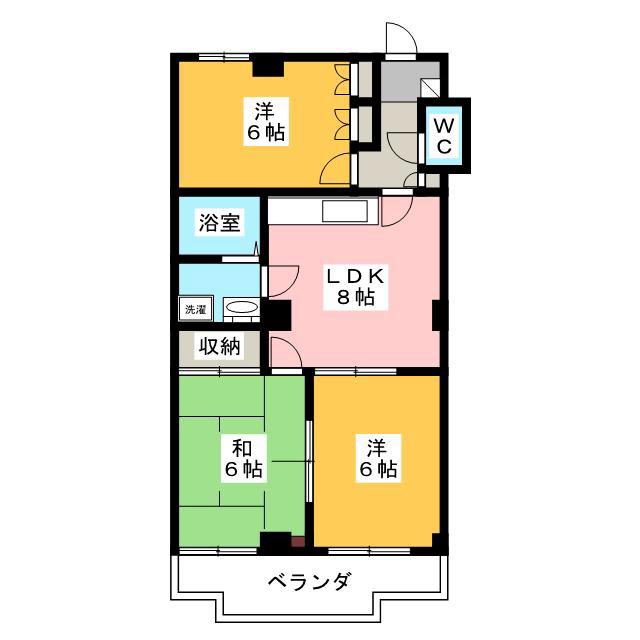 第2竹内ビル(3DK/4階)の間取り写真