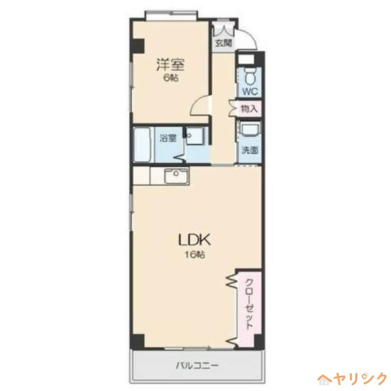 シャロン一社(1LDK/5階)の間取り写真
