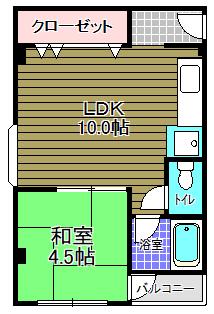 ラフィーネ2号館(1LDK/3階)の間取り写真