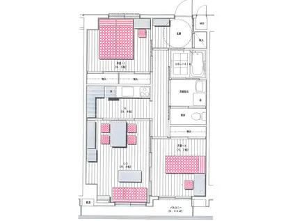 第6ストークマンション(2LDK/4階)の間取り写真