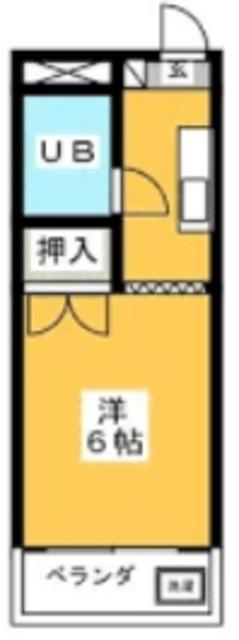 サンアベニュー二葉(1K/2階)の間取り写真
